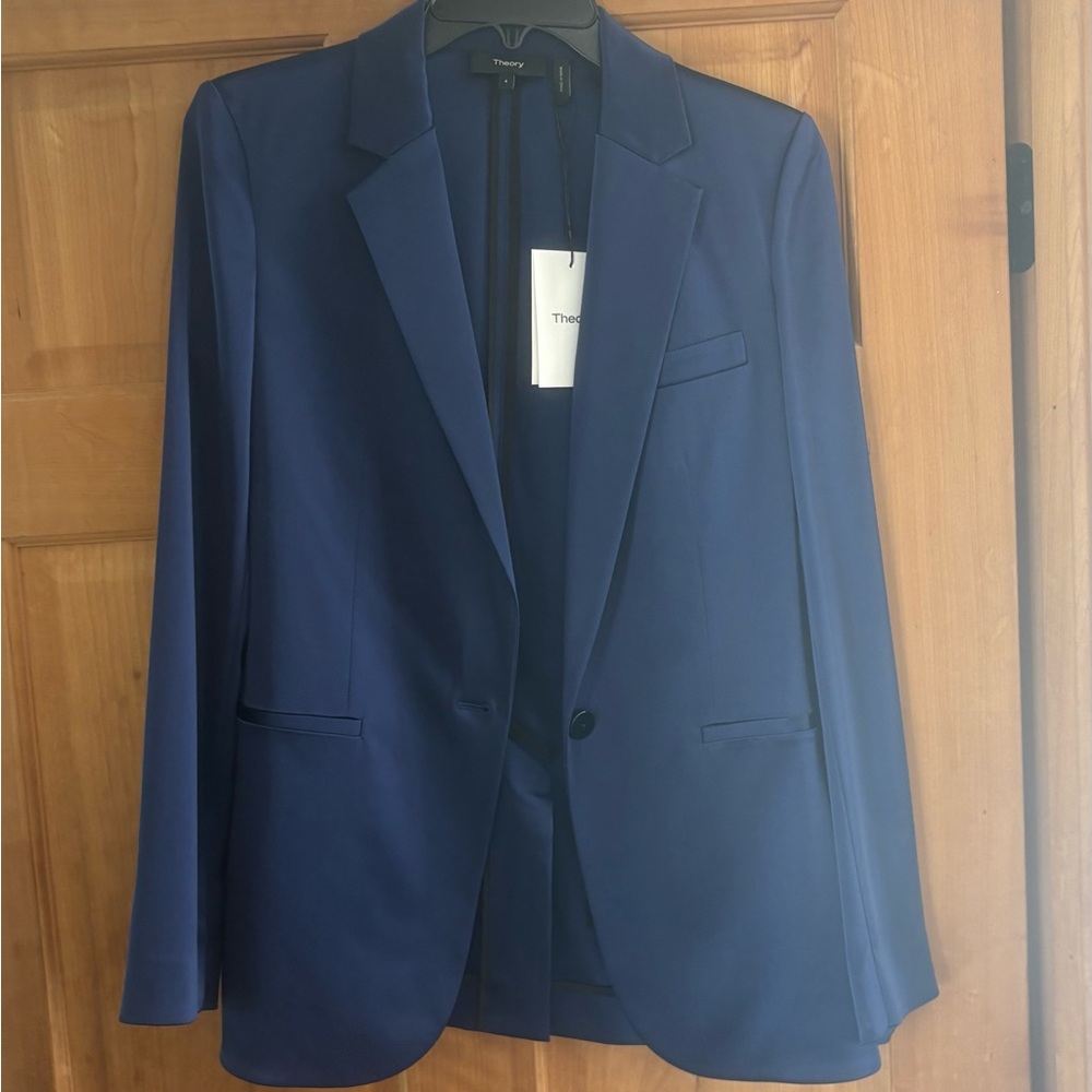 Theory Women Navy Sport Coat